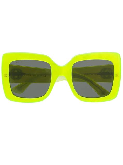 neon green gucci sunglasses